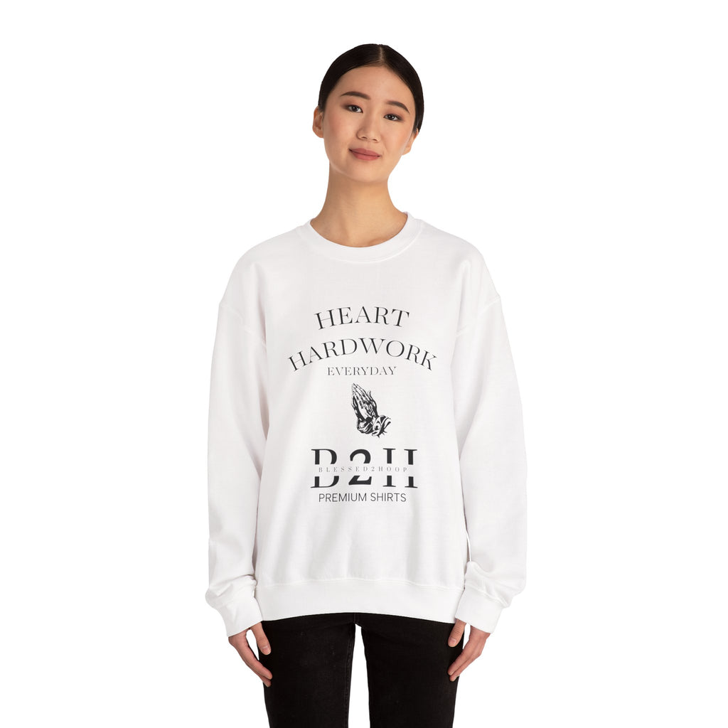 Heart Hardwork Unisex Crewneck Sweatshirt - Cozy Everyday Essential, Gift for Him/Her, Casual Style, Layering Must-Have