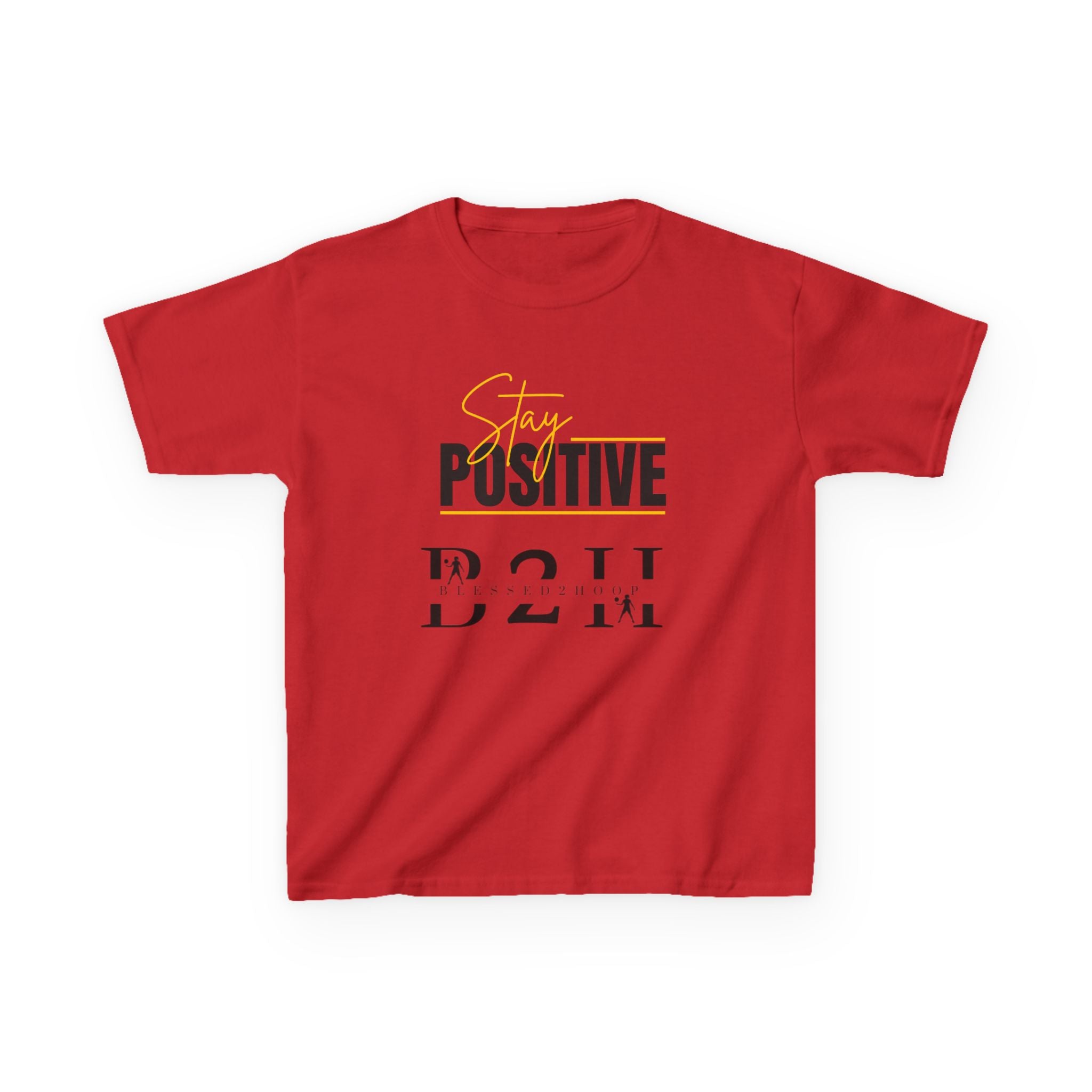 Stay Positive Kids Tee, Inspirational Youth T-Shirt, Motivational Cotton Tee, Gift for Kids, Positive Message Apparel