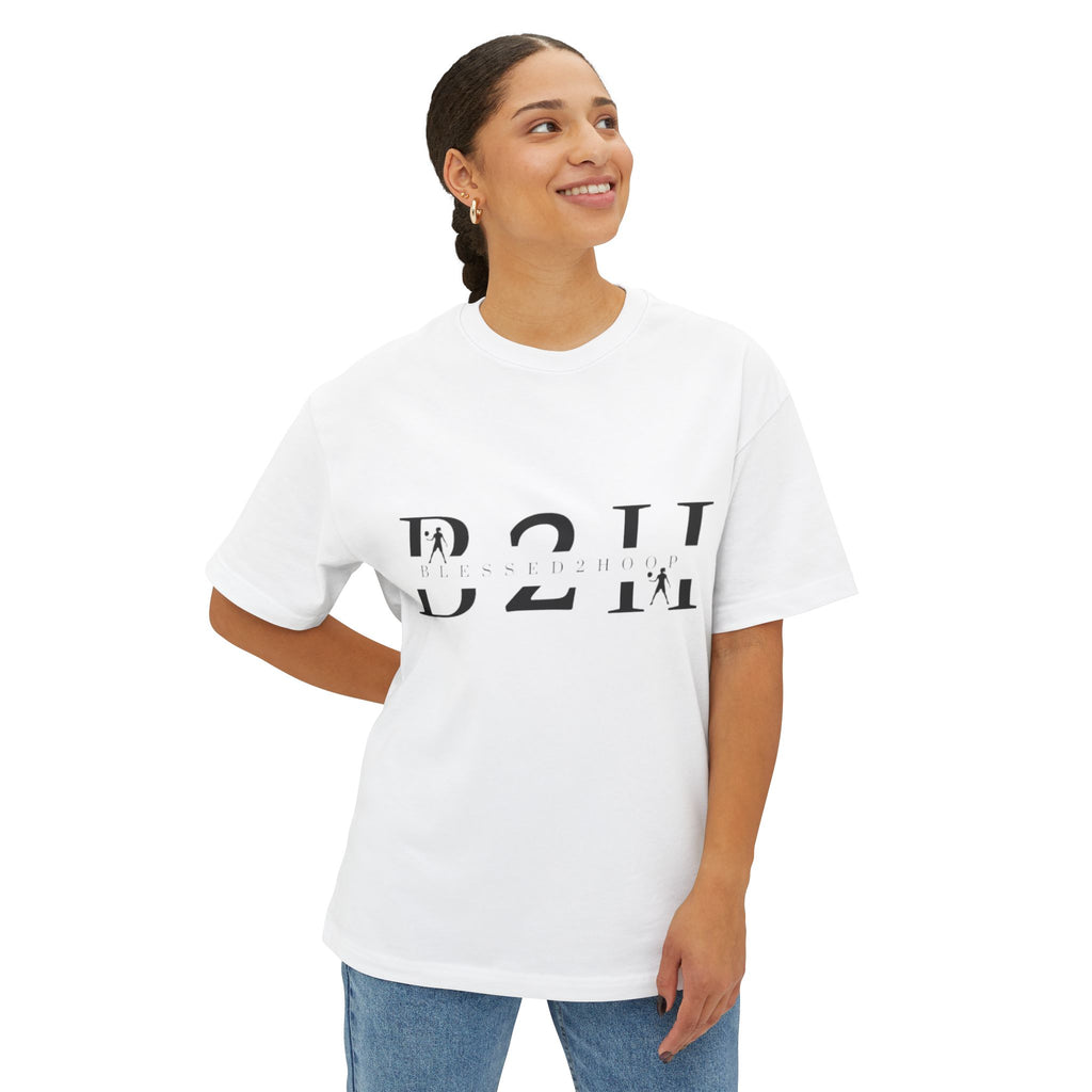 Unisex Boxy Tee - Blessed to Hoop, Trendy Oversized Shirt for Basketball Fans, Casual Wear, Gifts for Sports Enthusiasts, Streetwear Style