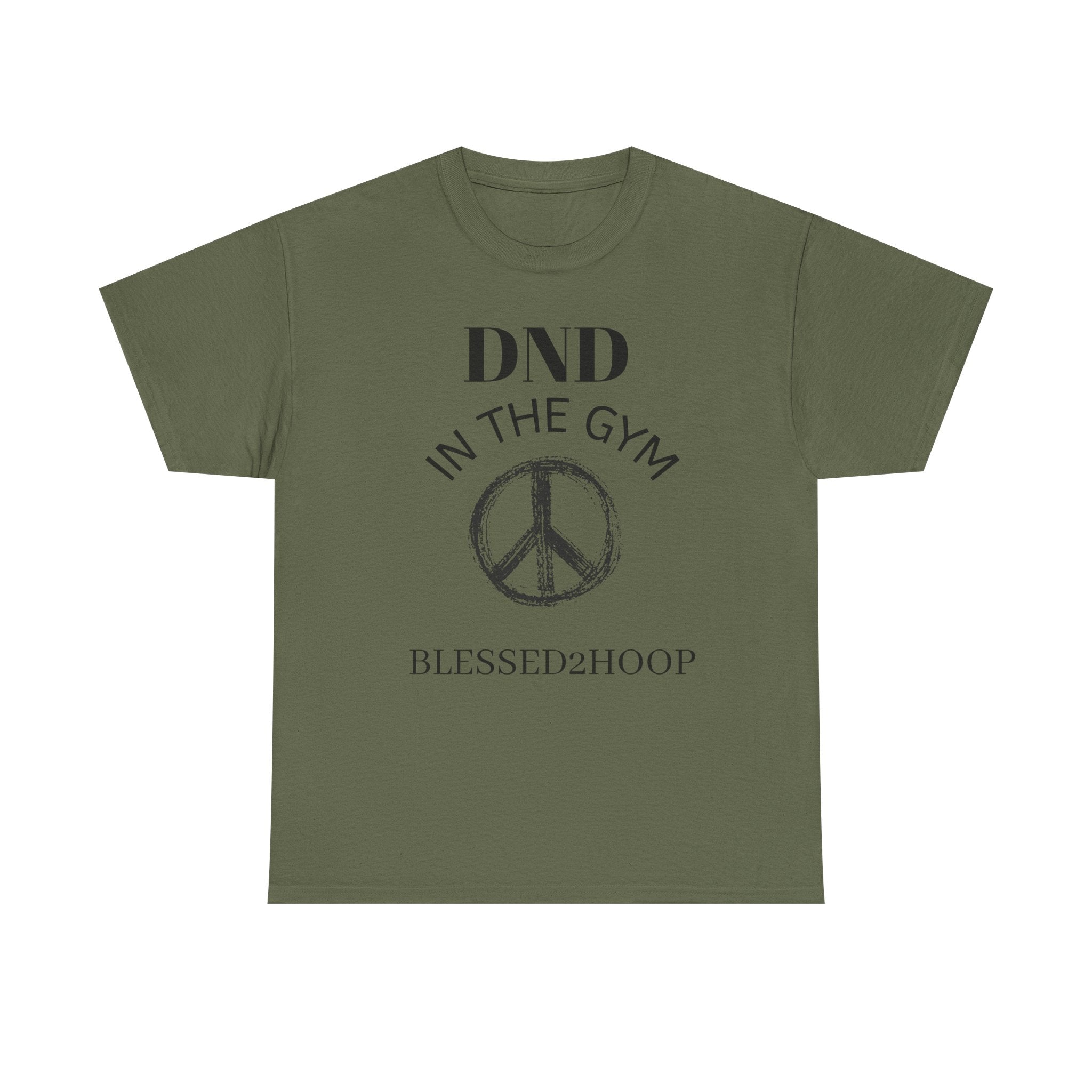 Blessed Gym Unisex Tee, Fitness Shirt, DND In The Gym T-Shirt, Casual Wear, Gift for Athletes, Peace Symbol Shirt