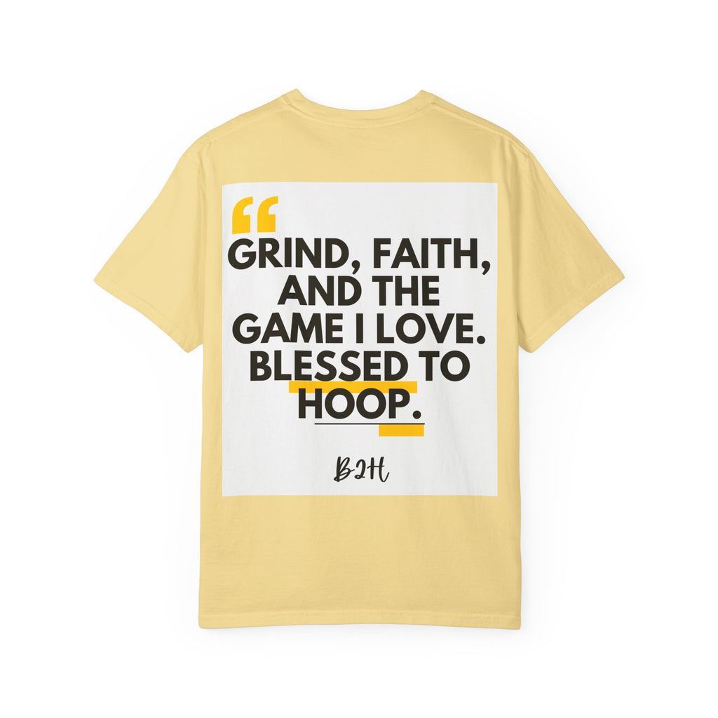 Garment-Dyed T-Shirt with Motivational Quote, Basketball Fan Gift, Inspirational Shirt, Faith and Sport Apparel, Fitness Quote Tee