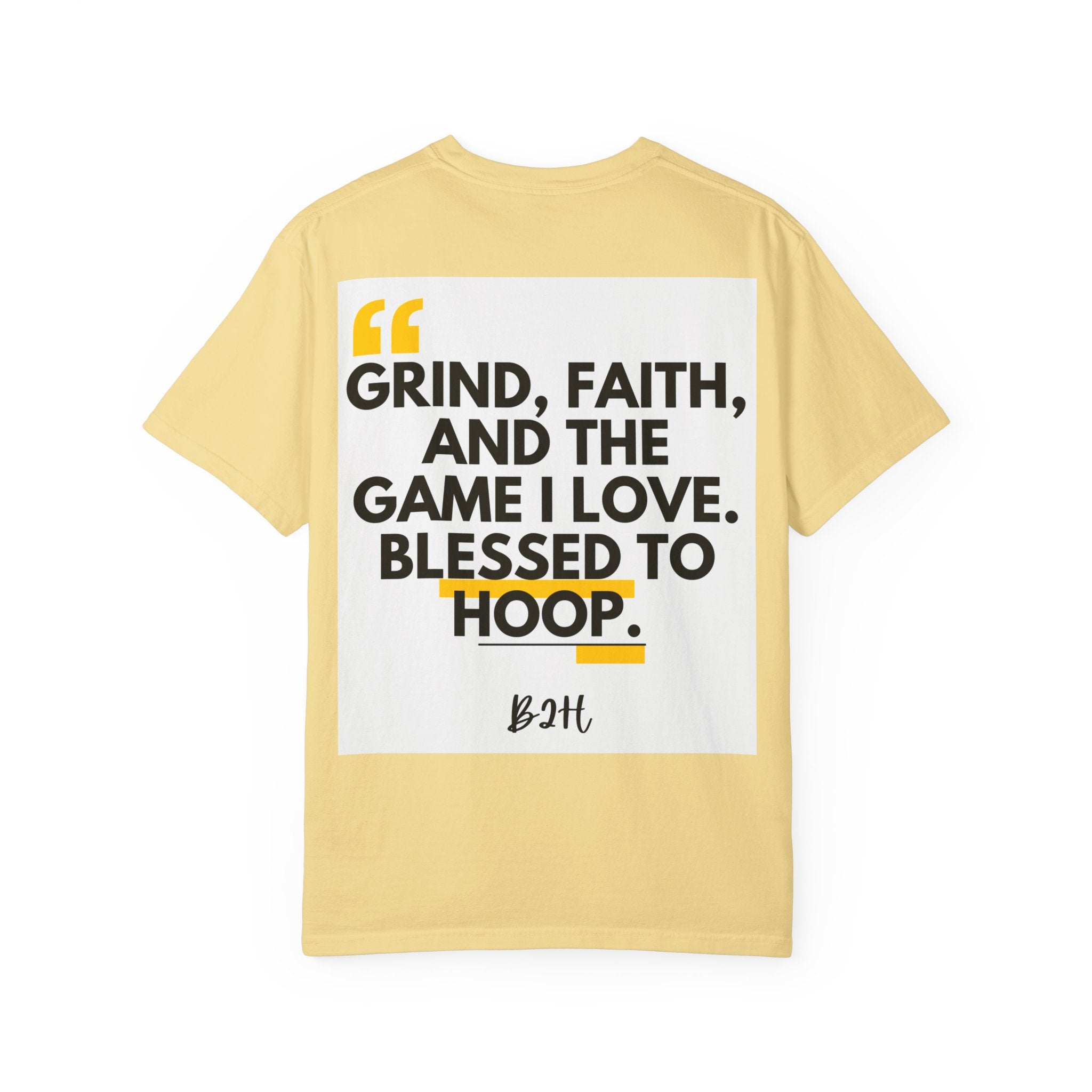 Garment-Dyed T-Shirt with Motivational Quote, Basketball Fan Gift, Inspirational Shirt, Faith and Sport Apparel, Fitness Quote Tee