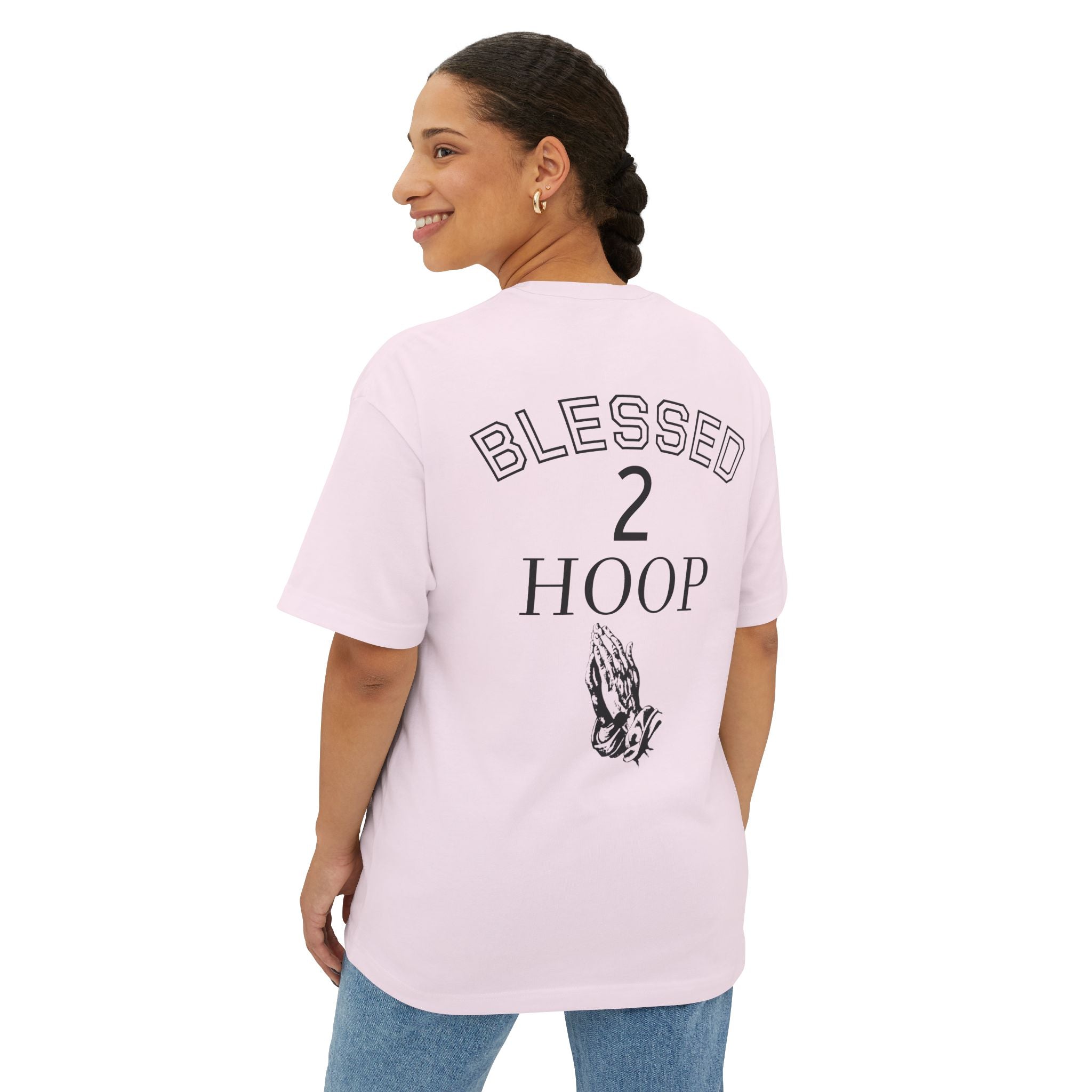 Unisex Boxy Tee - Blessed to Hoop, Trendy Oversized Shirt for Basketball Fans, Casual Wear, Gifts for Sports Enthusiasts, Streetwear Style