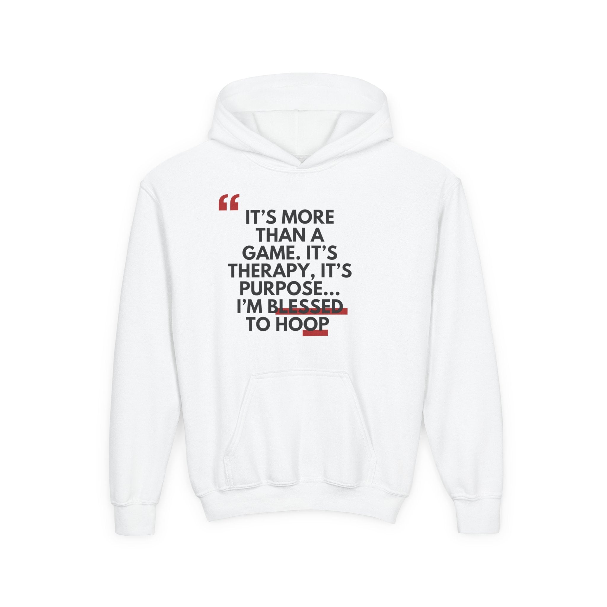 Basketball Inspiration Hoodie - Game Therapy Sweatshirt, Perfect Gift for Athletes, Youth Sportswear, Motivational Wear, Comfortable Hoodie