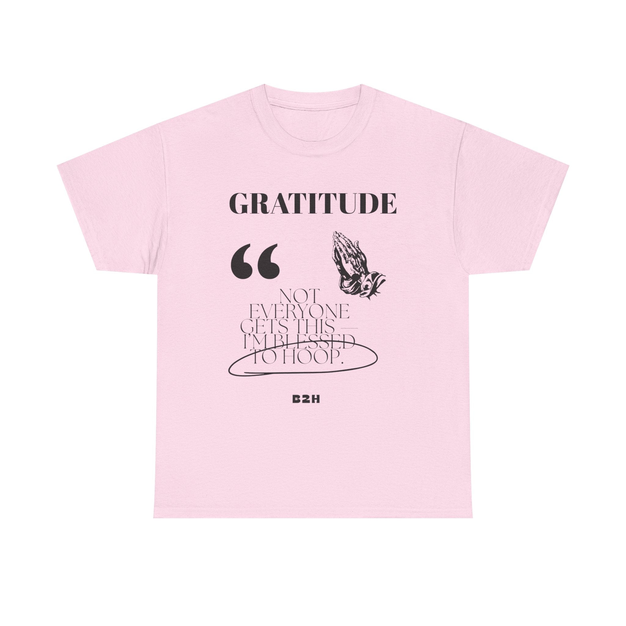 Gratitude Quote Unisex Heavy Cotton Tee, Inspirational T-Shirt, Casual Wear, Perfect Gift for Holidays, Comfortable Everyday Wear