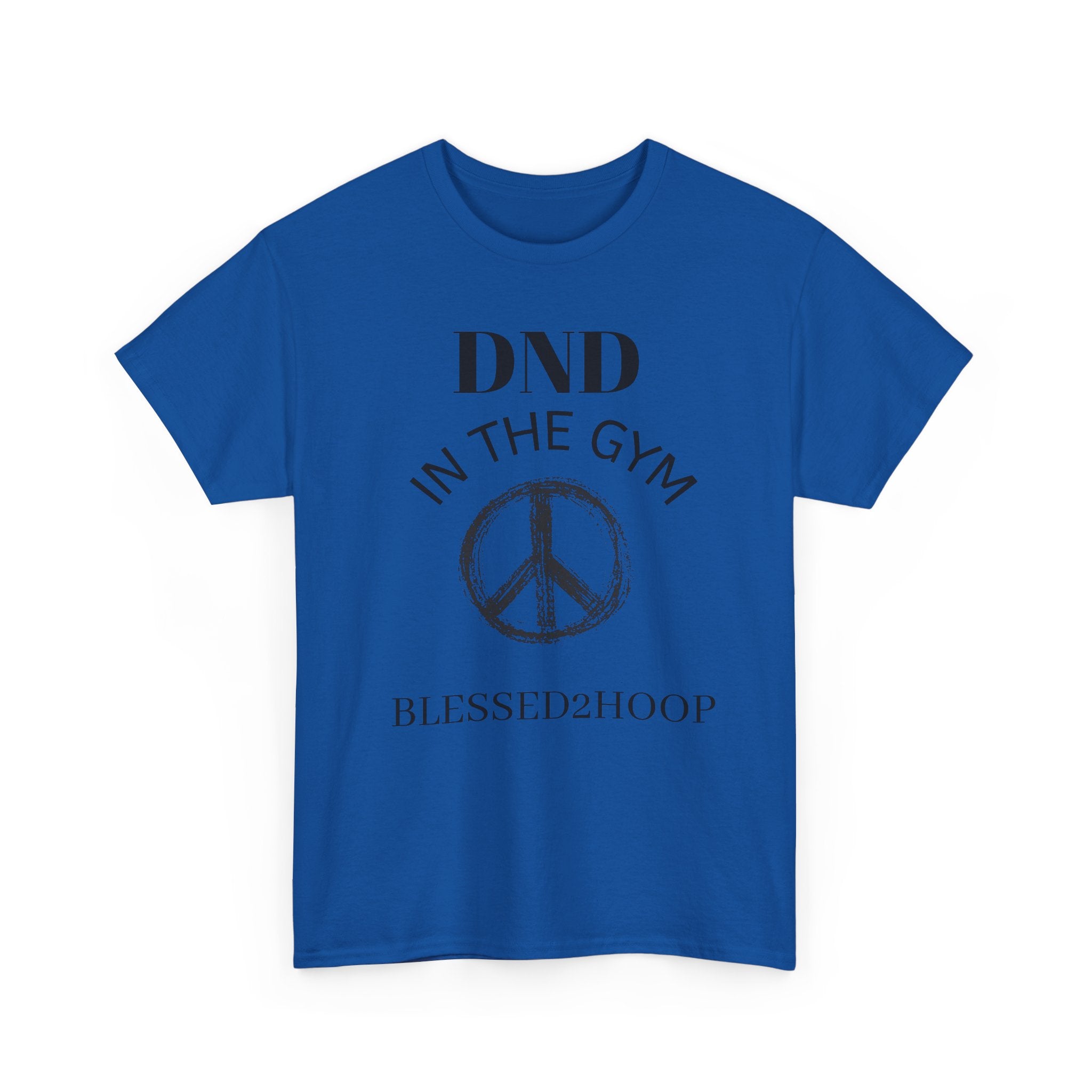 Blessed Gym Unisex Tee, Fitness Shirt, DND In The Gym T-Shirt, Casual Wear, Gift for Athletes, Peace Symbol Shirt