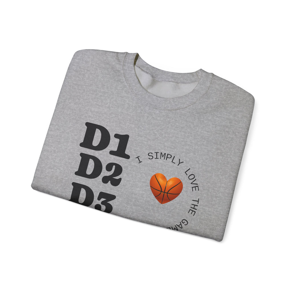 I Love the Game Crewneck Sweatshirt, Unisex Athletic Apparel, Sports Lover Gift, Casual Streetwear, Trendy Sweatshirt