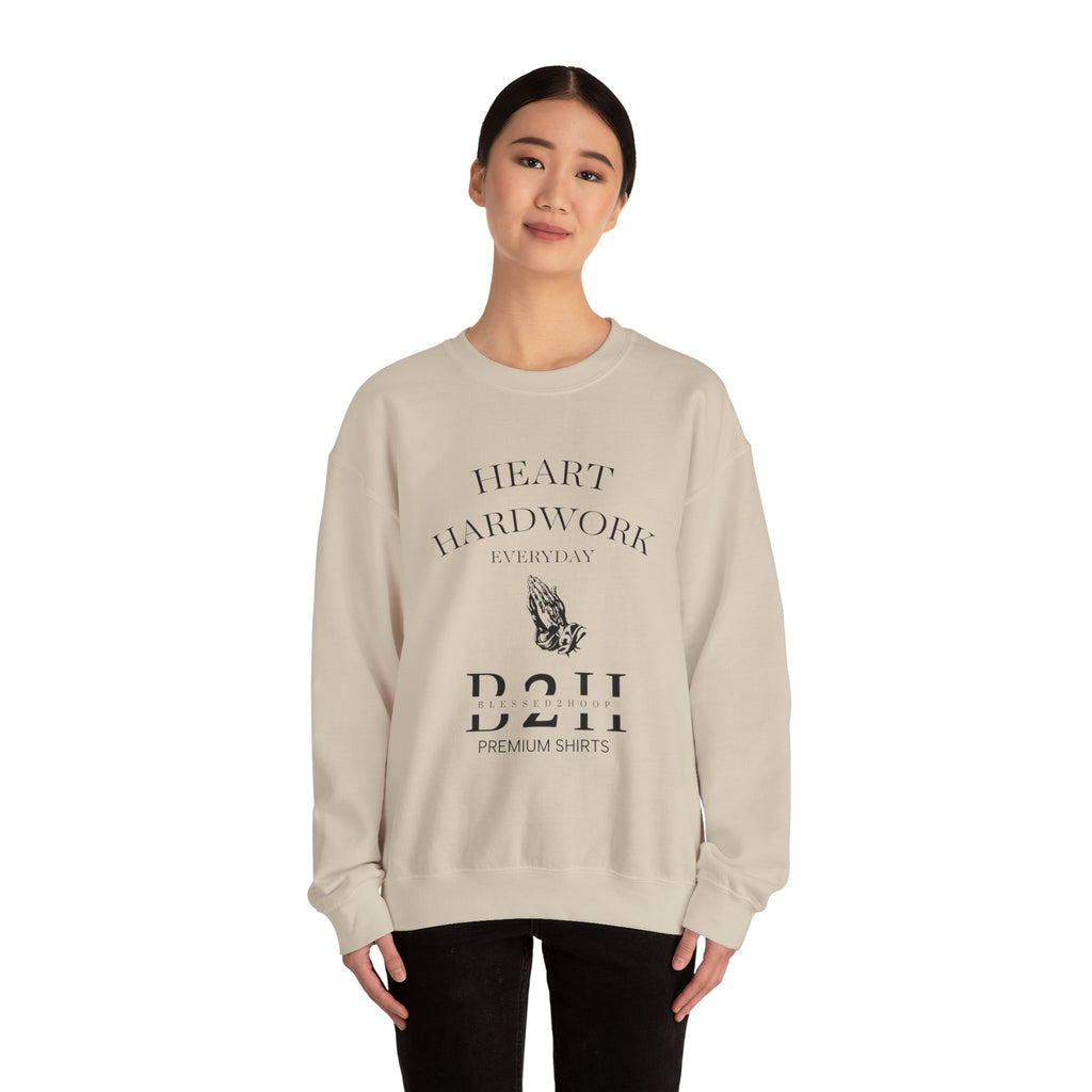 Heart Hardwork Unisex Crewneck Sweatshirt - Cozy Everyday Essential, Gift for Him/Her, Casual Style, Layering Must-Have