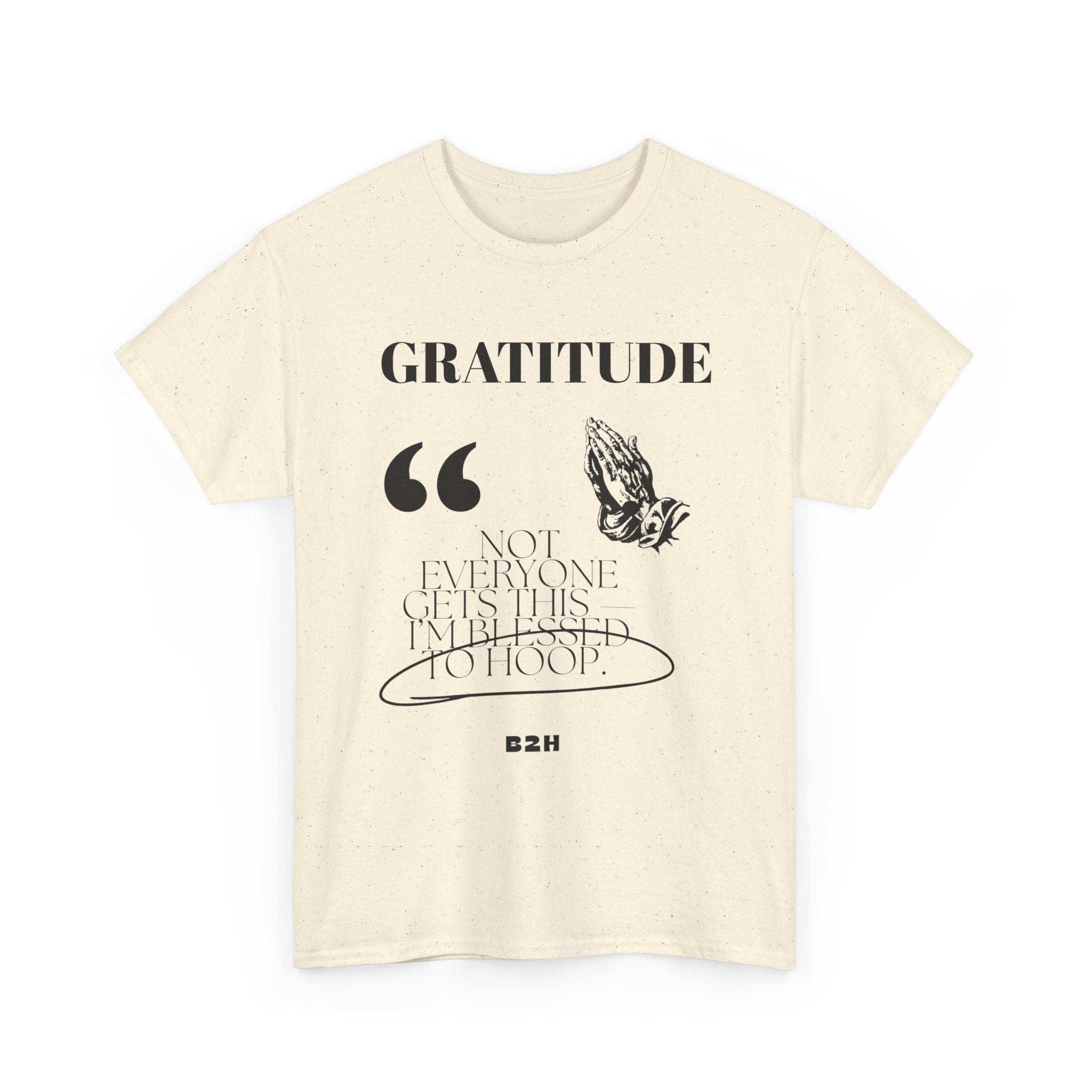 Gratitude Quote Unisex Heavy Cotton Tee, Inspirational T-Shirt, Casual Wear, Perfect Gift for Holidays, Comfortable Everyday Wear