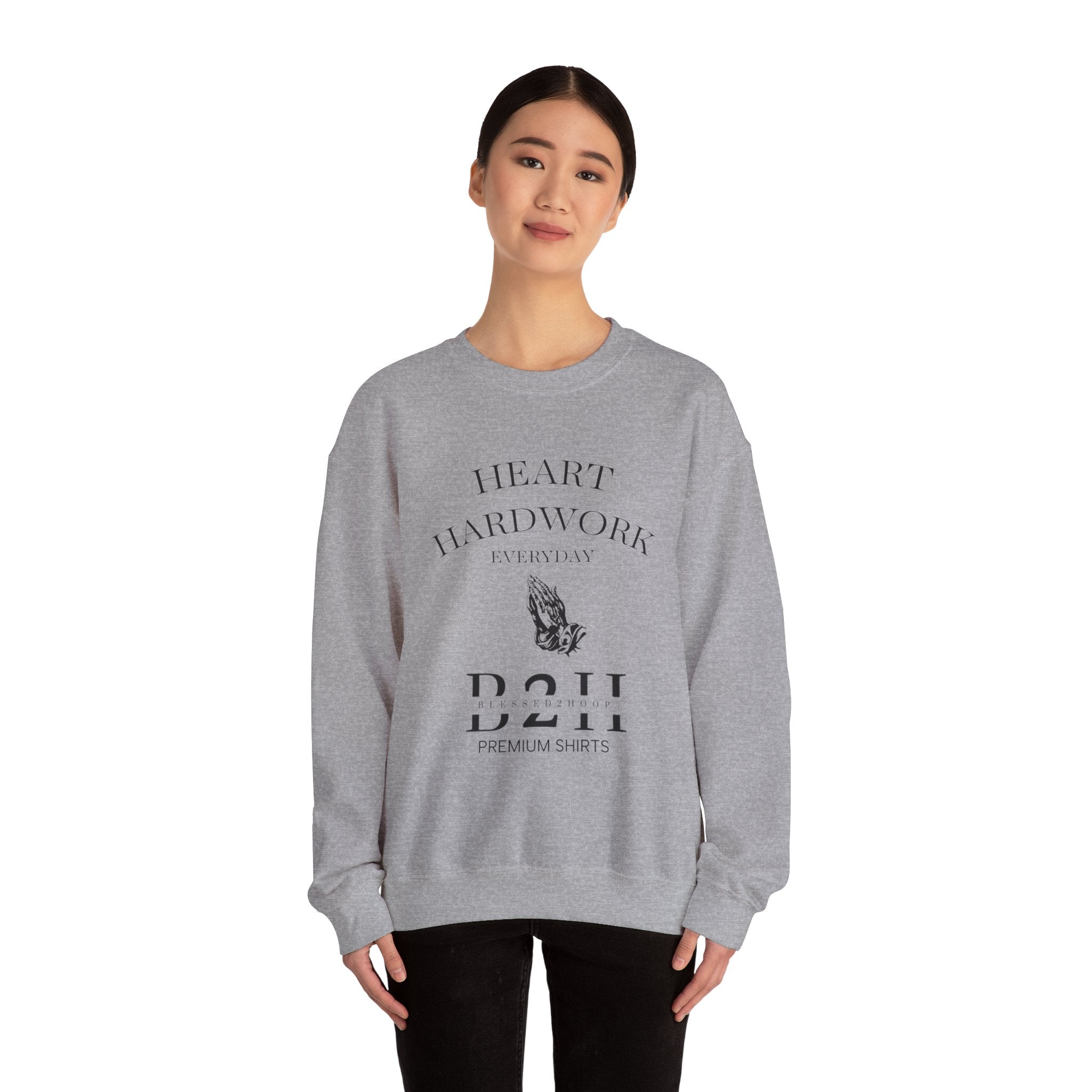 Heart Hardwork Unisex Crewneck Sweatshirt - Cozy Everyday Essential, Gift for Him/Her, Casual Style, Layering Must-Have