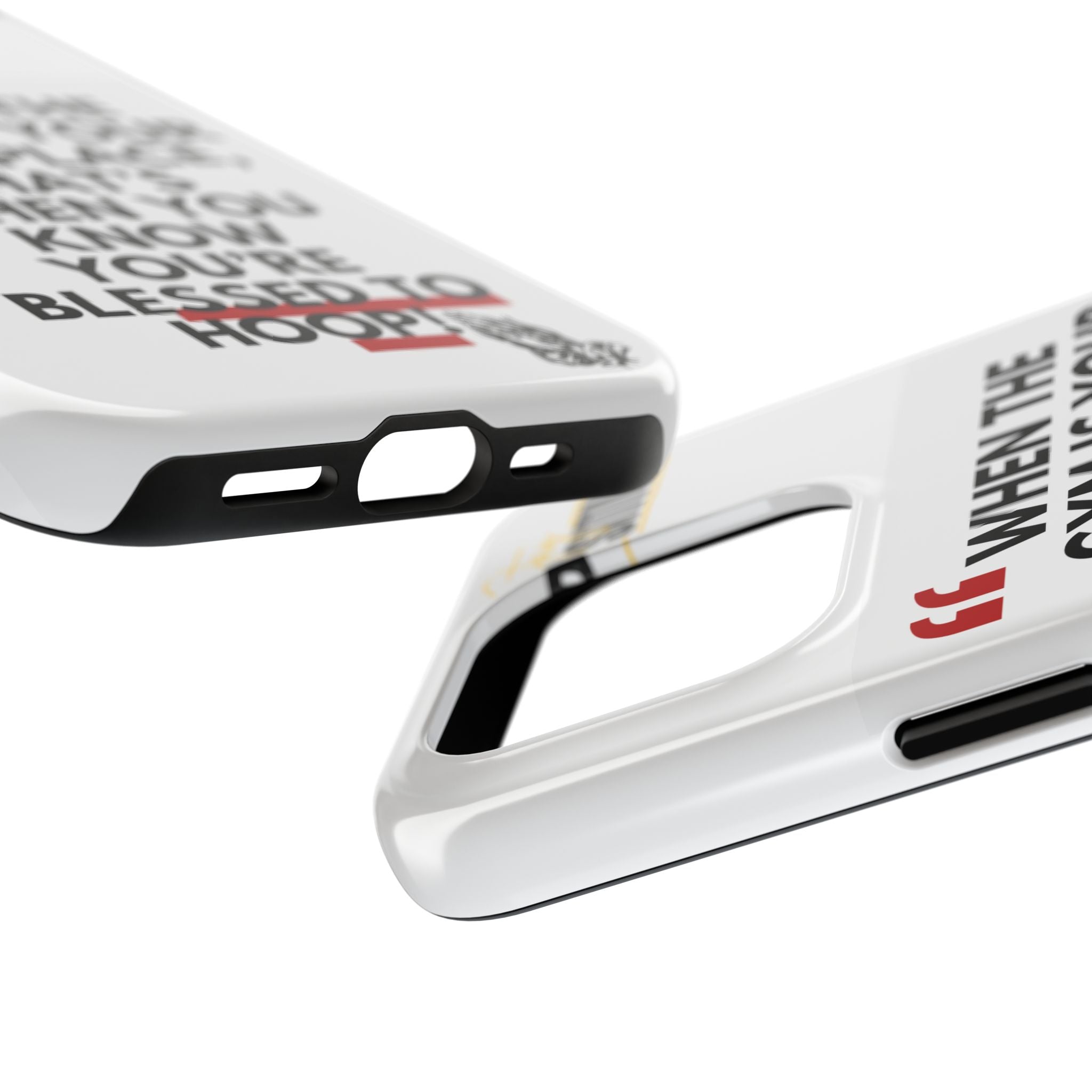 Motivational Phone Case, Inspirational Tough Phone Cases for Gym Lovers, Blessed to Hoop Case, Sports Gifts, Positive Vibes