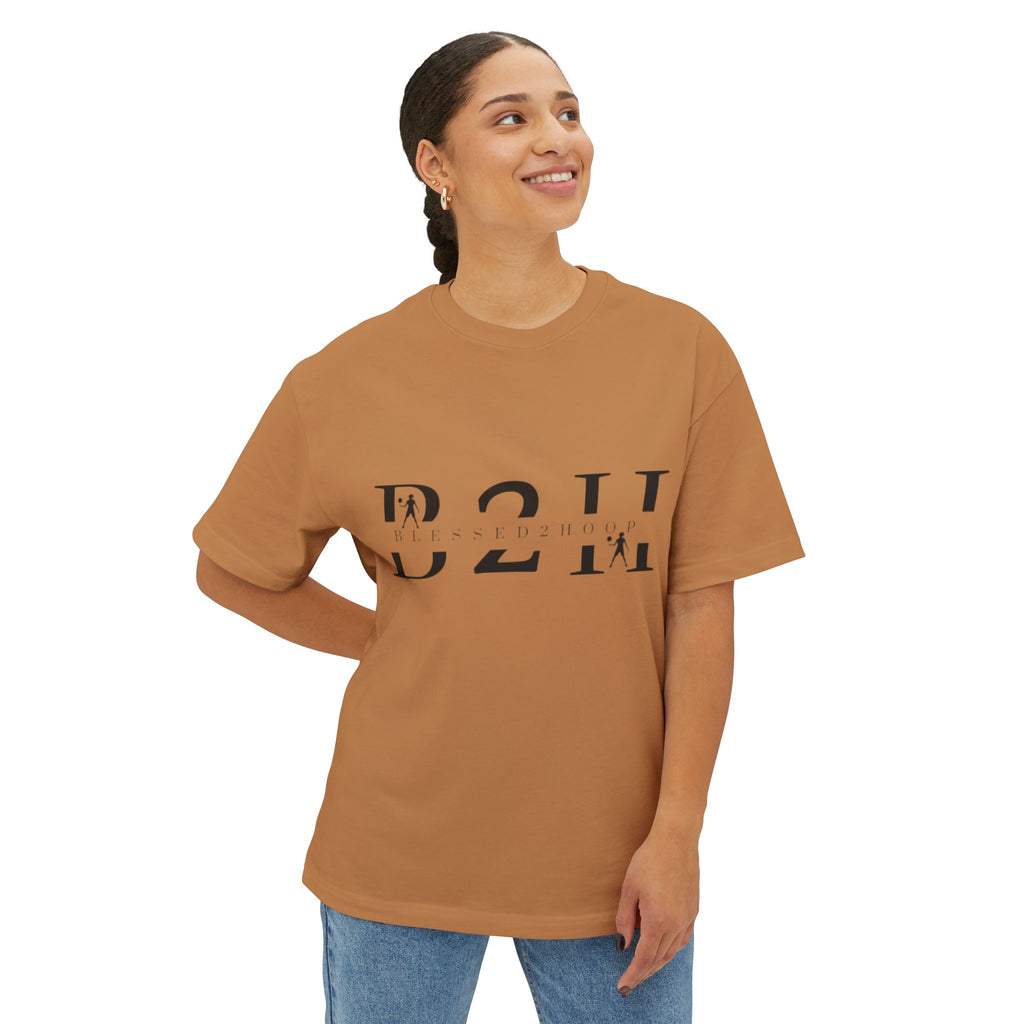 Unisex Boxy Tee - Blessed to Hoop, Trendy Oversized Shirt for Basketball Fans, Casual Wear, Gifts for Sports Enthusiasts, Streetwear Style