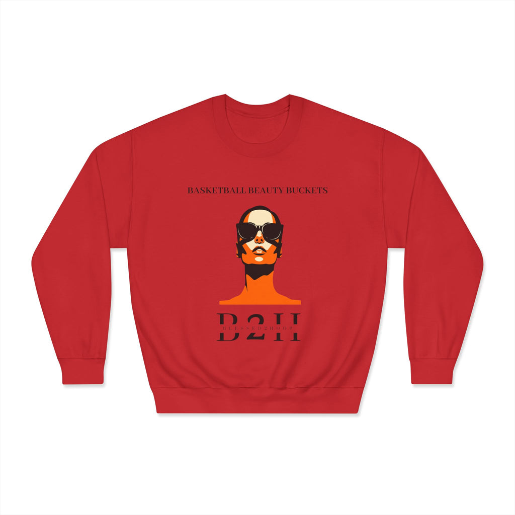 Chic Basketball-Inspired Crewneck Sweatshirt, Trendy Sweatshirt, Comfortable Outfit, Gift for Sports Lovers, Fashionable Loungewear