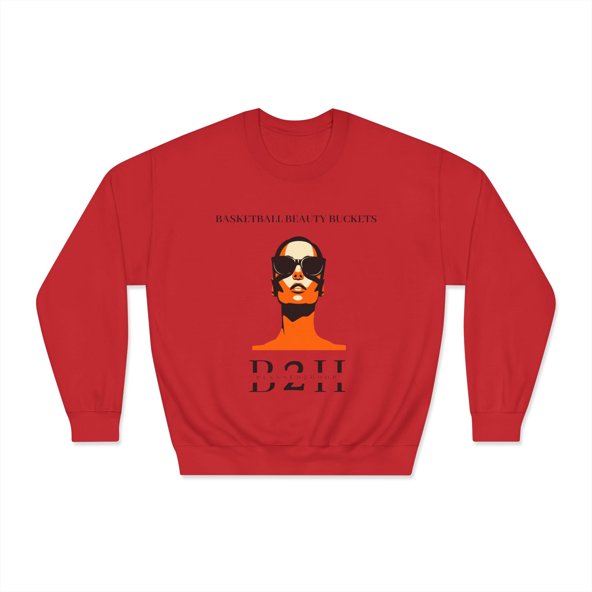 Chic Basketball-Inspired Crewneck Sweatshirt, Trendy Sweatshirt, Comfortable Outfit, Gift for Sports Lovers, Fashionable Loungewear