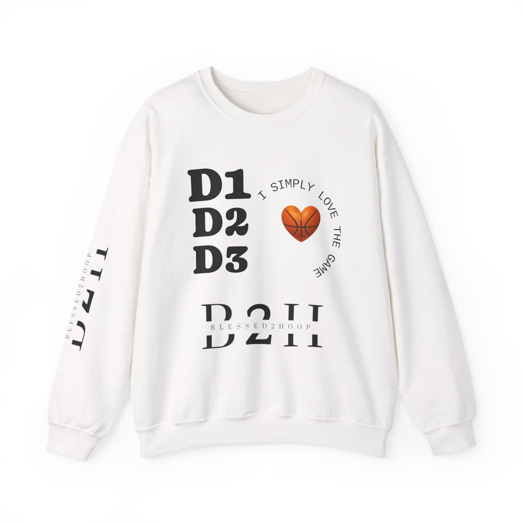 I Love the Game Crewneck Sweatshirt, Unisex Athletic Apparel, Sports Lover Gift, Casual Streetwear, Trendy Sweatshirt