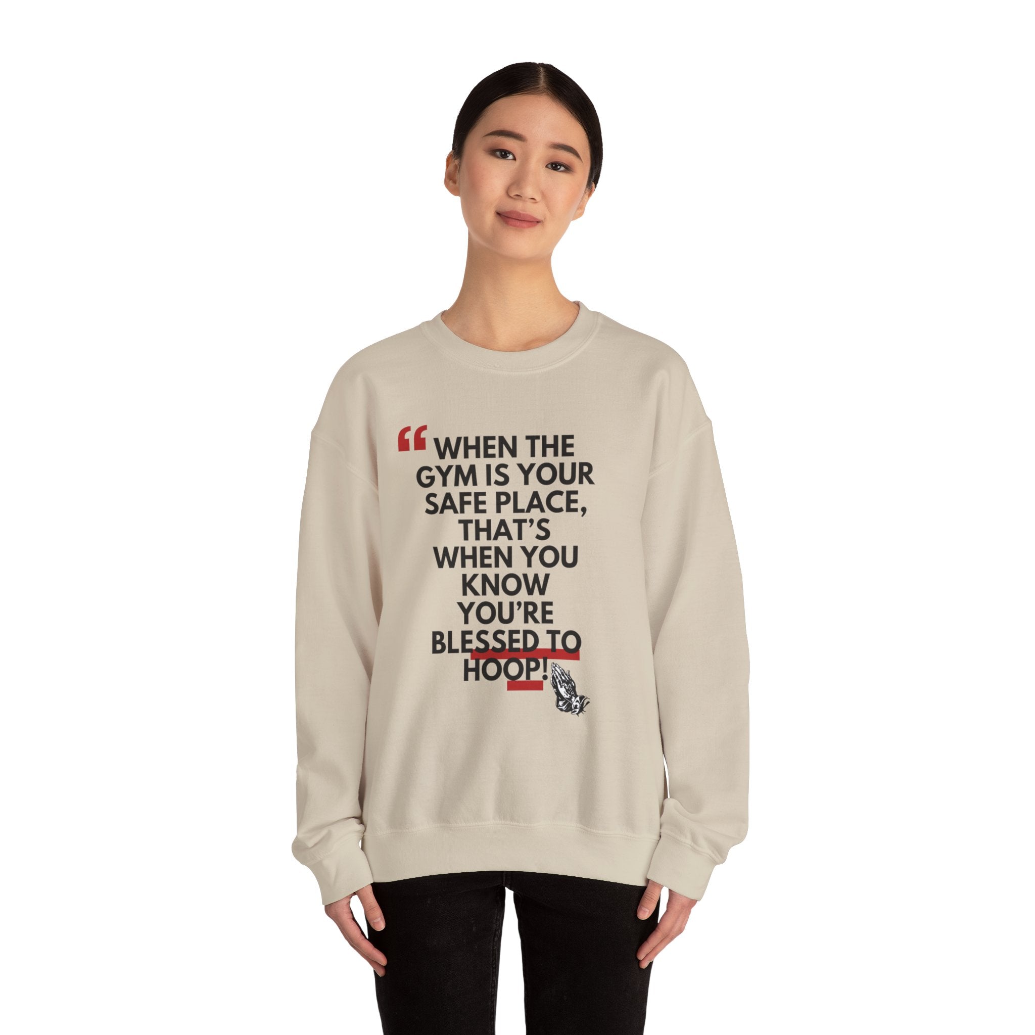 Gym Blessed Unisex Crewneck Sweatshirt, Motivational Apparel, Fitness Gift, Workout Outfit, Casual Style, Inspirational Clothing