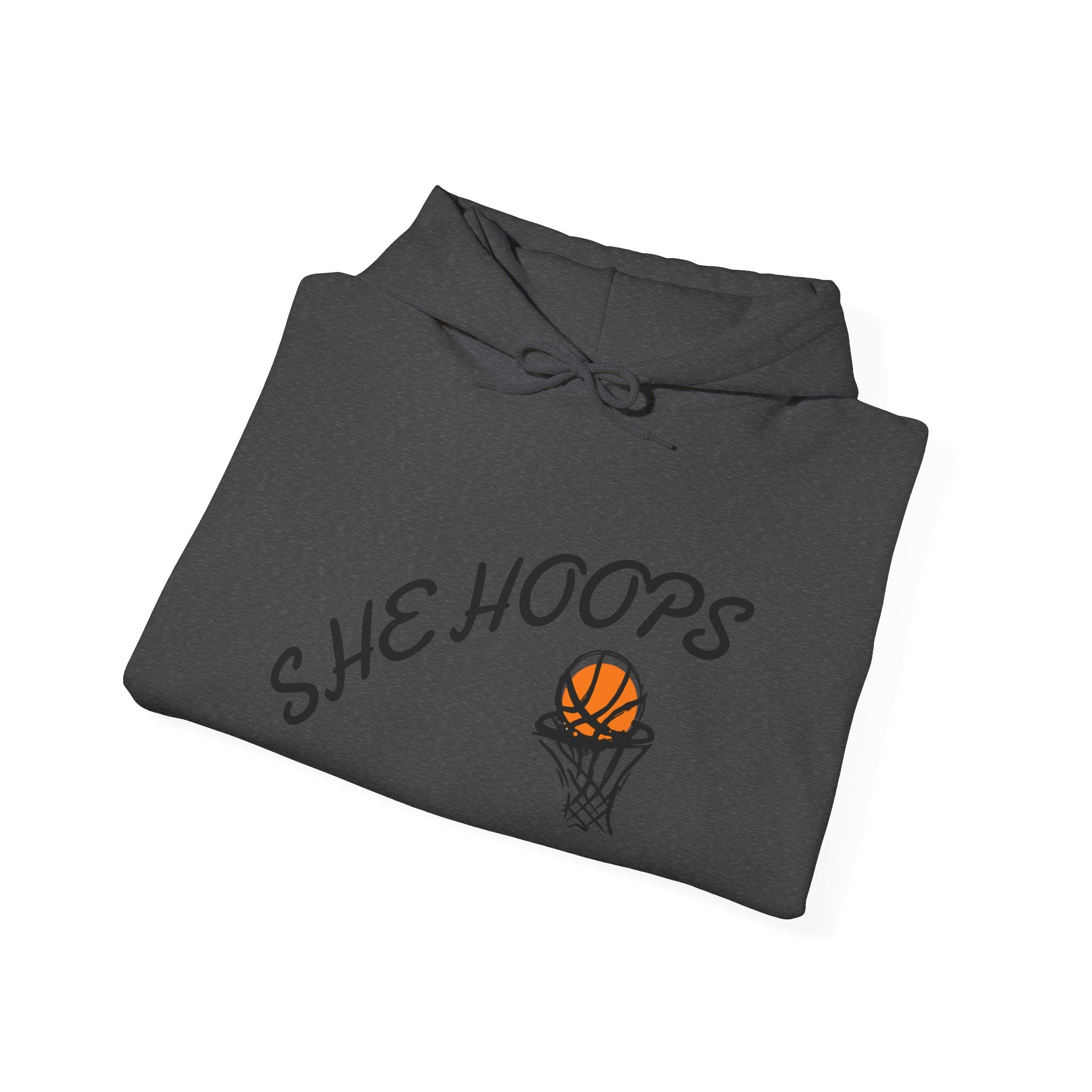 She Hoops Unisex Heavy Blend™ Hoodie - Perfect for Basketball Lovers, Sports Fans, Gift for Her, Athleisure Wear, Cozy Streetwear