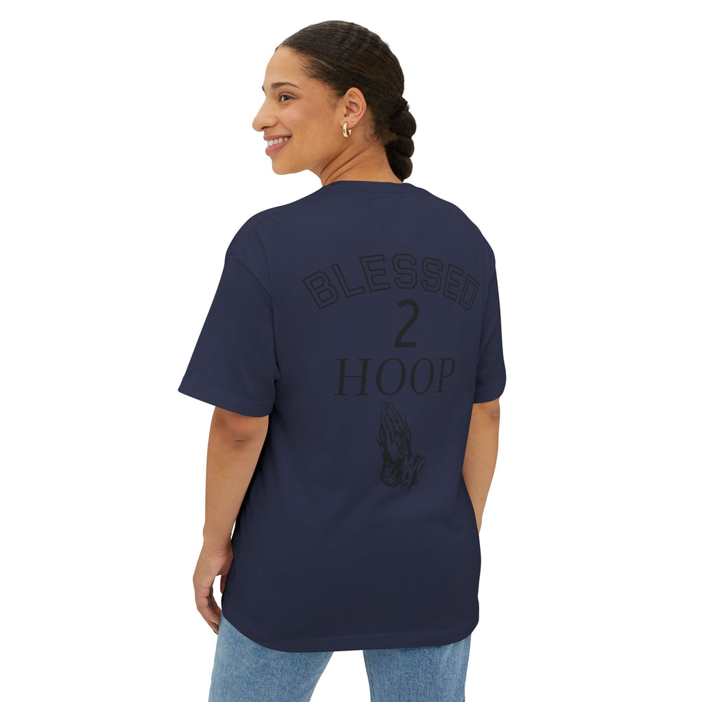Unisex Boxy Tee - Blessed to Hoop, Trendy Oversized Shirt for Basketball Fans, Casual Wear, Gifts for Sports Enthusiasts, Streetwear Style