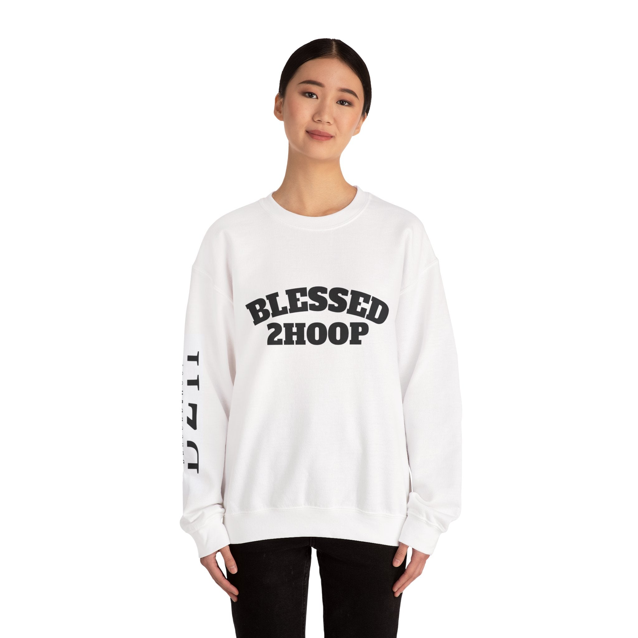 Blessed 2 Hoop Sweatshirt - Unisex Heavy Blend Crewneck, Comfortable, Casual Wear, Perfect for Athletes, Gifts for Basketball Lovers
