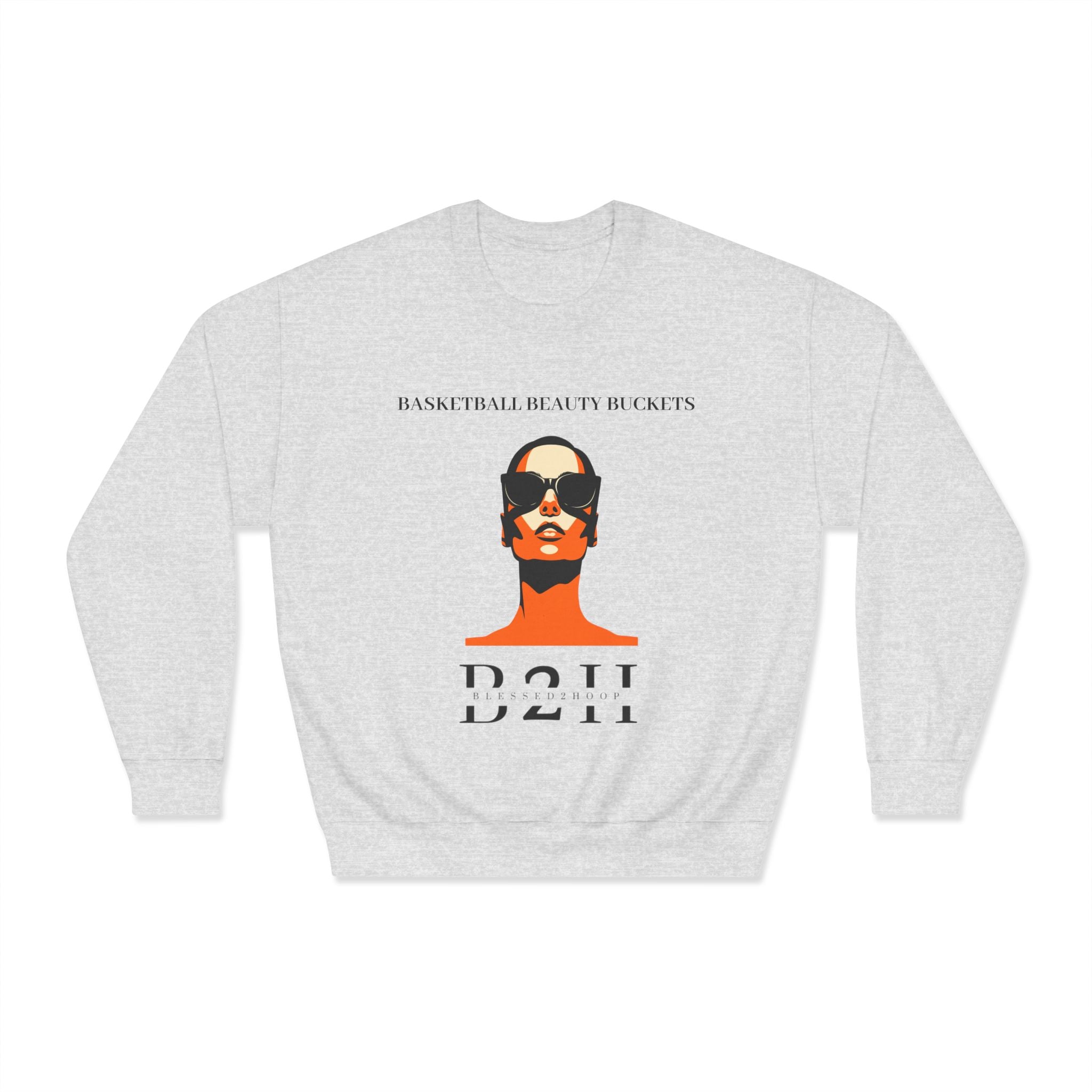 Chic Basketball-Inspired Crewneck Sweatshirt, Trendy Sweatshirt, Comfortable Outfit, Gift for Sports Lovers, Fashionable Loungewear