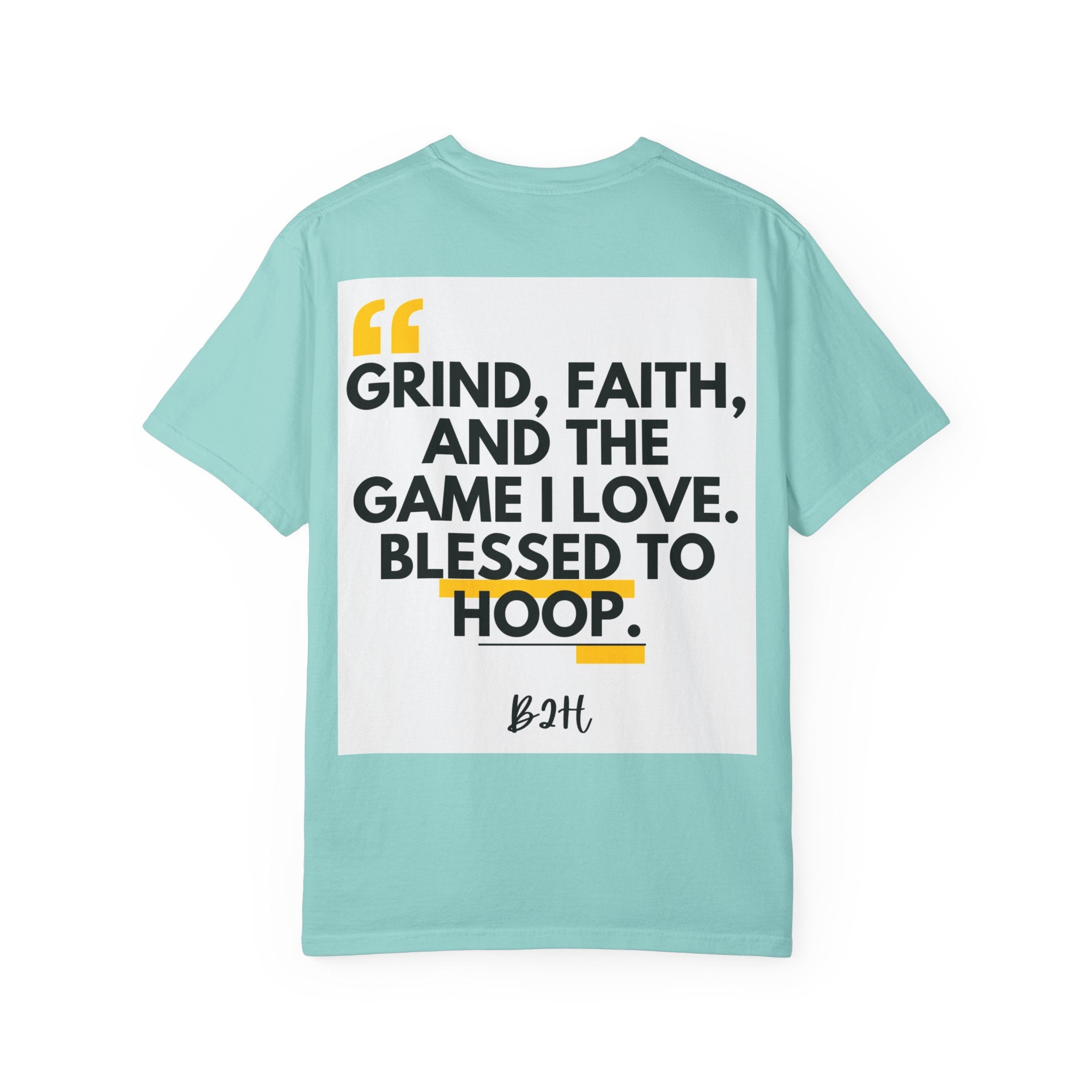 Garment-Dyed T-Shirt with Motivational Quote, Basketball Fan Gift, Inspirational Shirt, Faith and Sport Apparel, Fitness Quote Tee