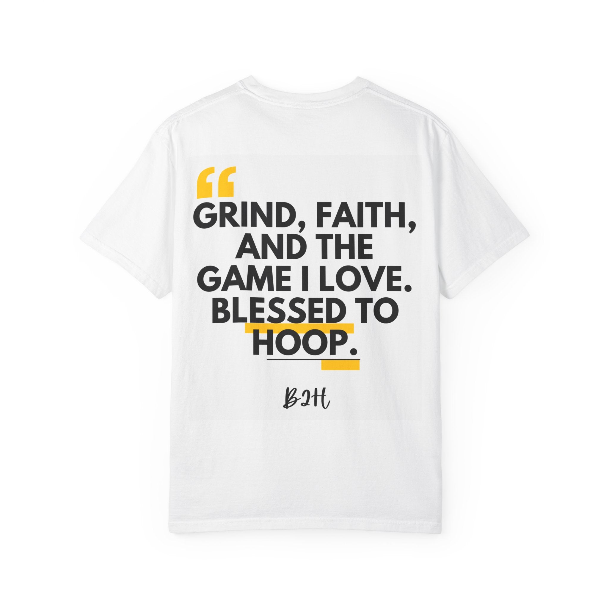 Garment-Dyed T-Shirt with Motivational Quote, Basketball Fan Gift, Inspirational Shirt, Faith and Sport Apparel, Fitness Quote Tee