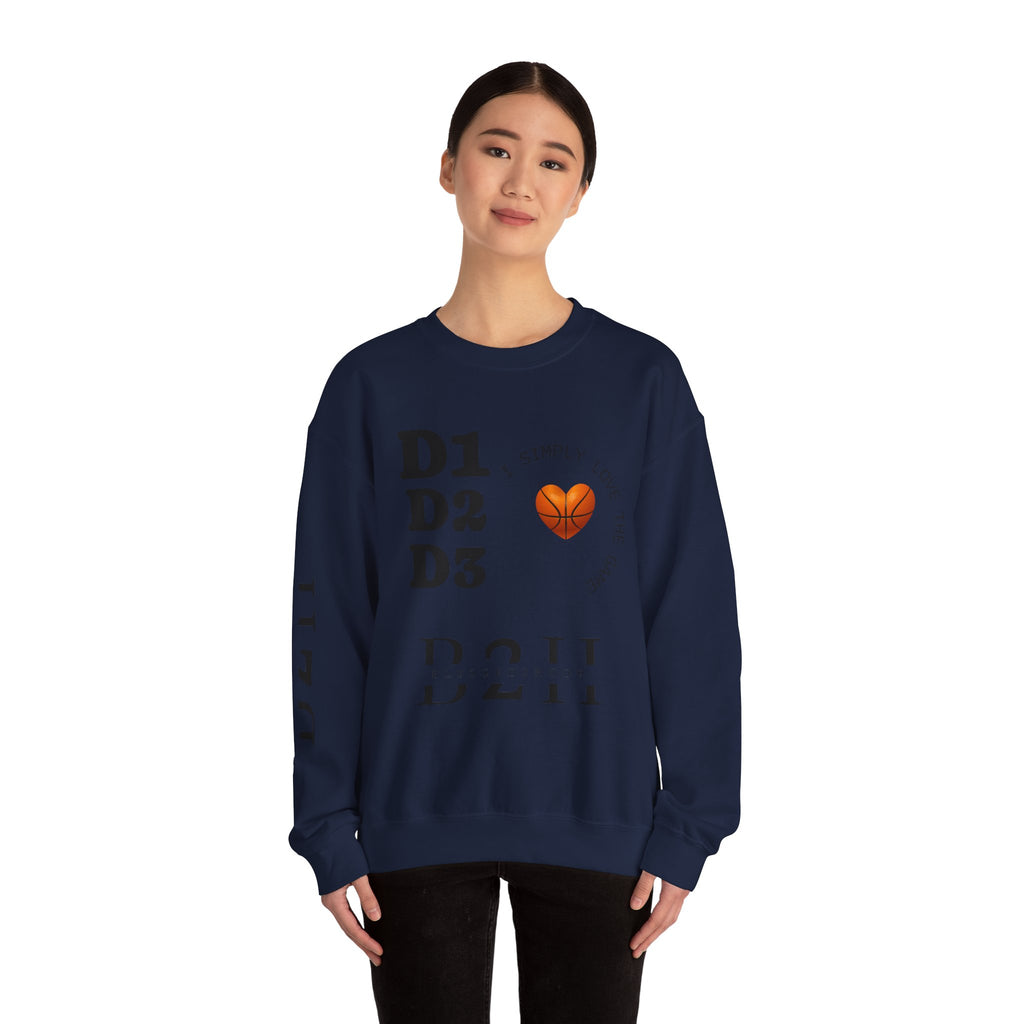 I Love the Game Crewneck Sweatshirt, Unisex Athletic Apparel, Sports Lover Gift, Casual Streetwear, Trendy Sweatshirt