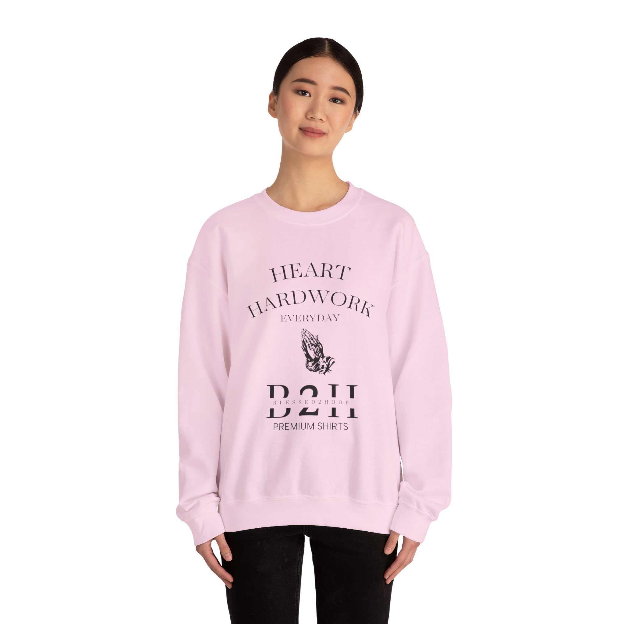Heart Hardwork Unisex Crewneck Sweatshirt - Cozy Everyday Essential, Gift for Him/Her, Casual Style, Layering Must-Have