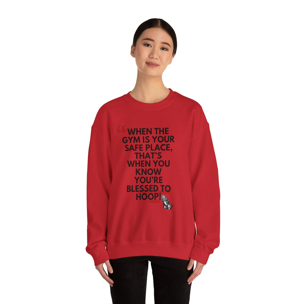 Gym Blessed Unisex Crewneck Sweatshirt, Motivational Apparel, Fitness Gift, Workout Outfit, Casual Style, Inspirational Clothing