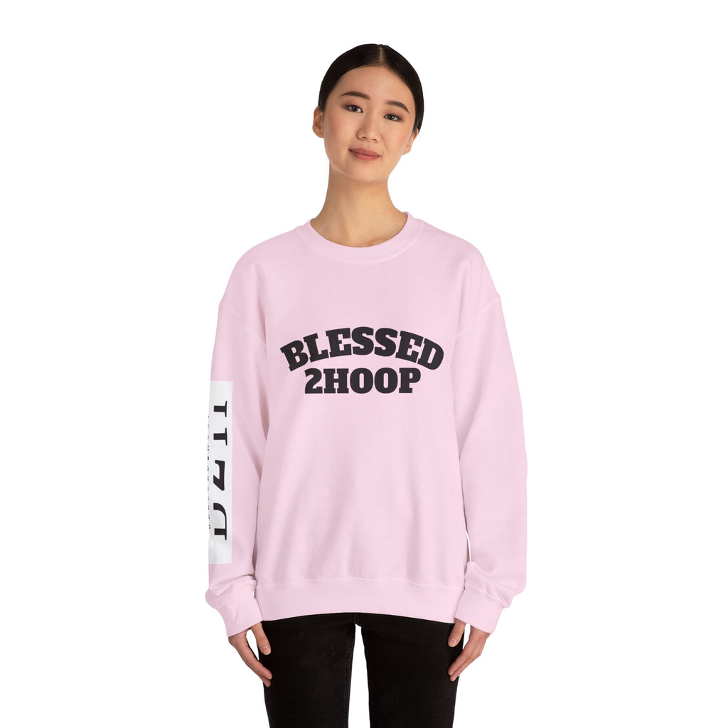 Blessed 2 Hoop Sweatshirt - Unisex Heavy Blend Crewneck, Comfortable, Casual Wear, Perfect for Athletes, Gifts for Basketball Lovers