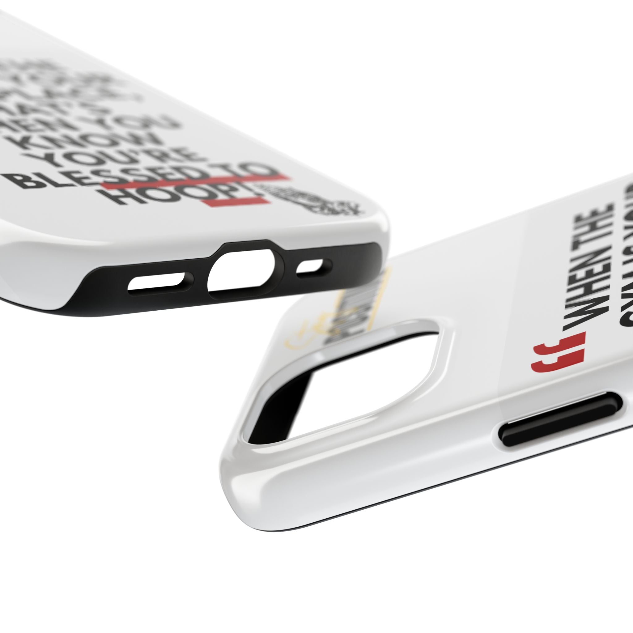 Motivational Phone Case, Inspirational Tough Phone Cases for Gym Lovers, Blessed to Hoop Case, Sports Gifts, Positive Vibes