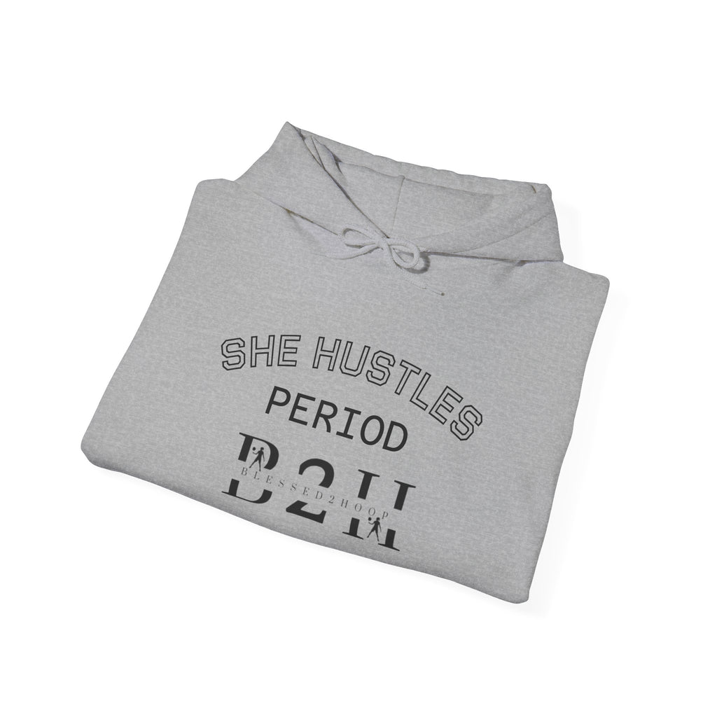 She Hustles Hoodie | Motivational Unisex Sweatshirt | Lifestyle Gift | Empowering Activewear | Casual Wear | Perfect for Every Day