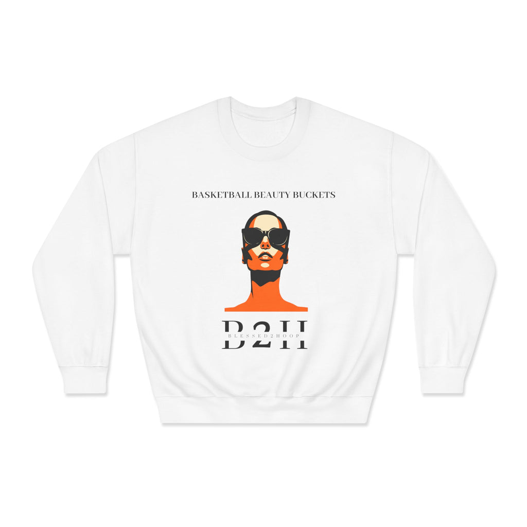 Chic Basketball-Inspired Crewneck Sweatshirt, Trendy Sweatshirt, Comfortable Outfit, Gift for Sports Lovers, Fashionable Loungewear