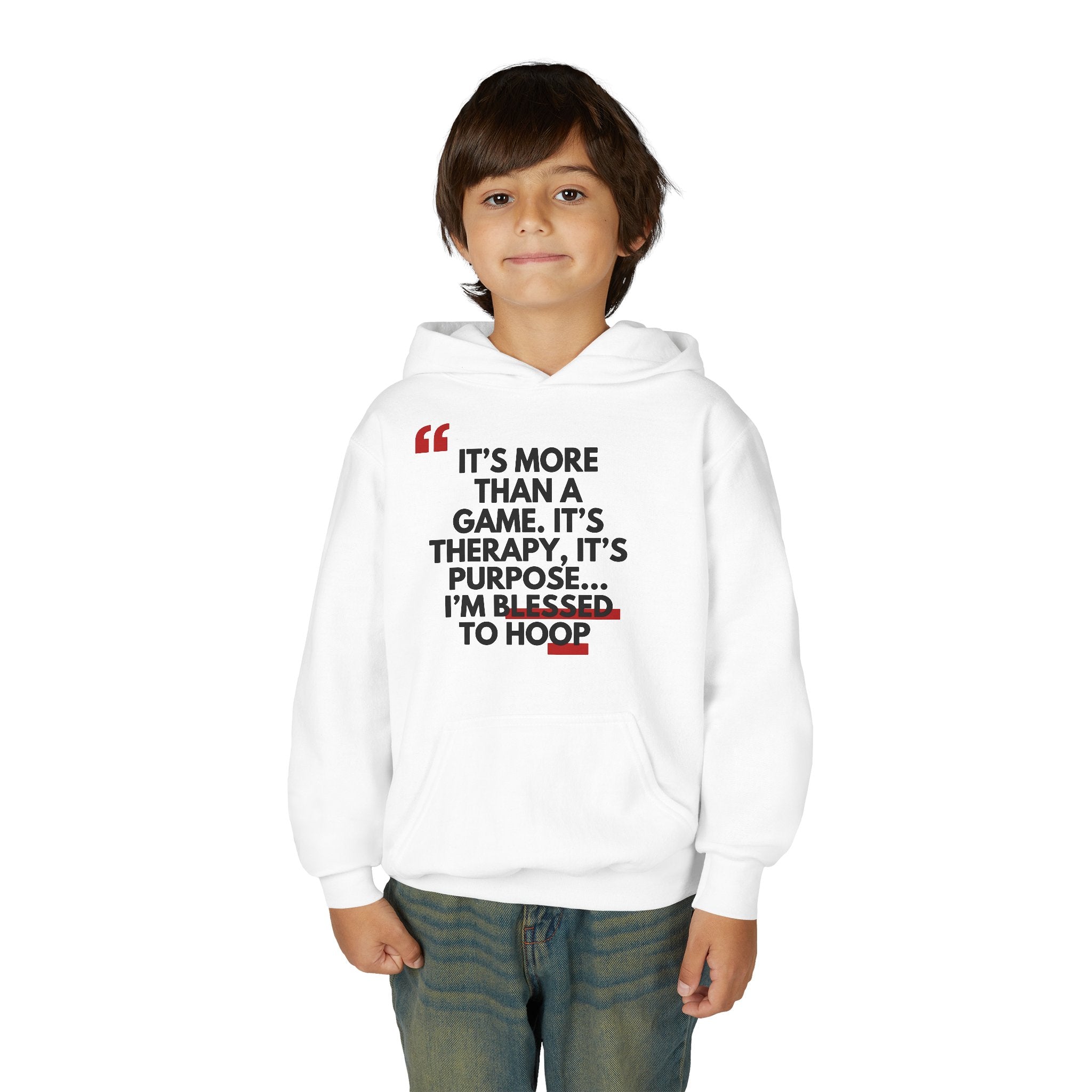 Basketball Inspiration Hoodie - Game Therapy Sweatshirt, Perfect Gift for Athletes, Youth Sportswear, Motivational Wear, Comfortable Hoodie